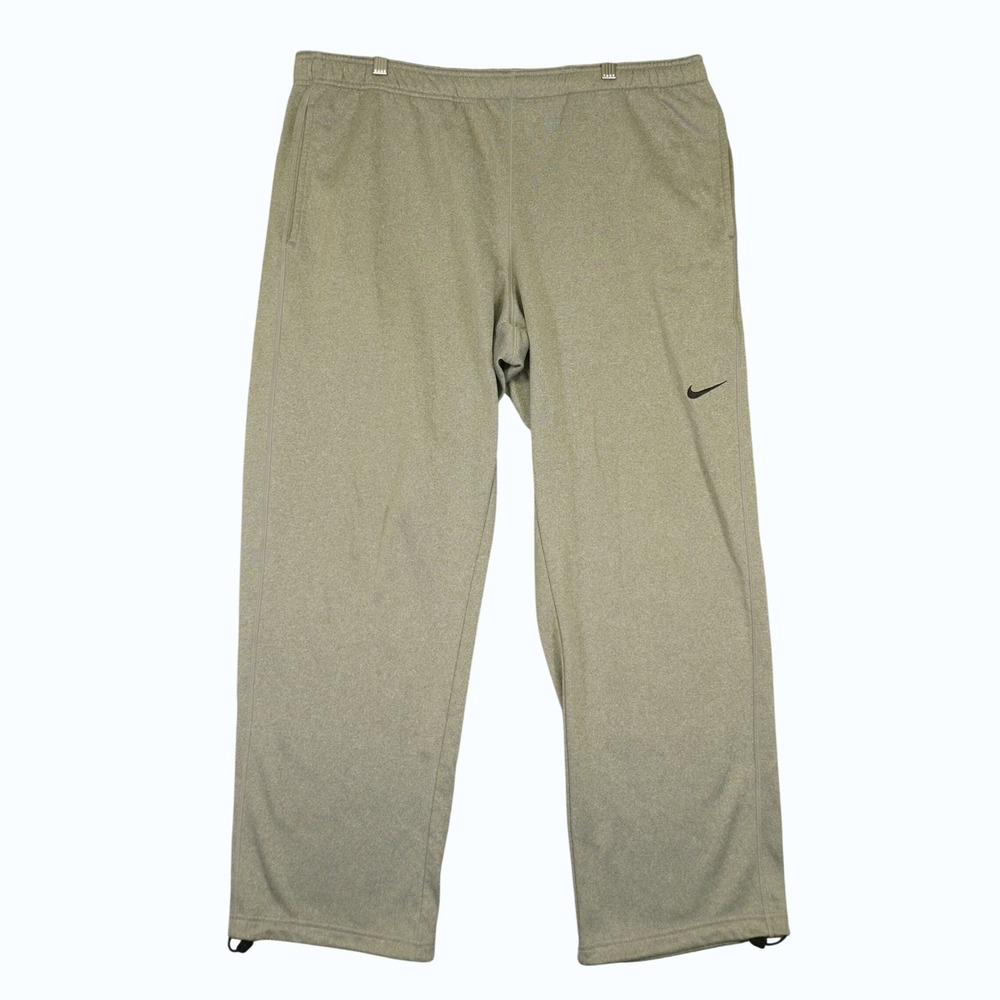 Nike Therma-FIT Pants Mens XL Grey Training Sweatpants Bungee Fleece 379431